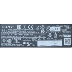 ADAPTADOR DE CORRIENTE SONY / NUMERO DE PARTE ACDP-085E03 / 149300053 / INPUT 100 V - 240 V 50/60 HZ 1.0A / OUTPUT 19.5 V - 4.36A	